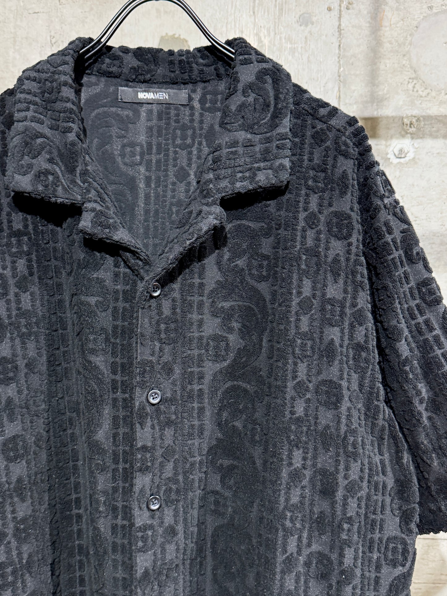 Black Pile Jacquard Shirt