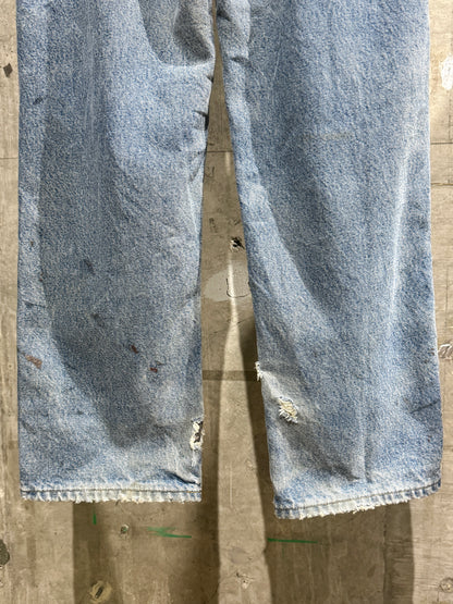 Carhartt Flannel Plaid Lined Denim Pants