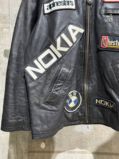 Vintage Euro Racing Leather Jacket