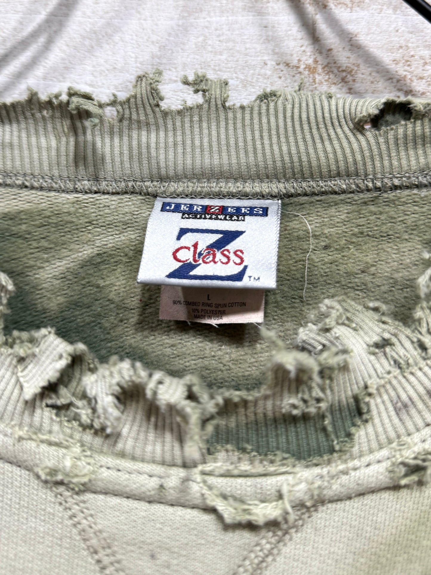Vintage Matcha Latte Destroyed Sweatshirt