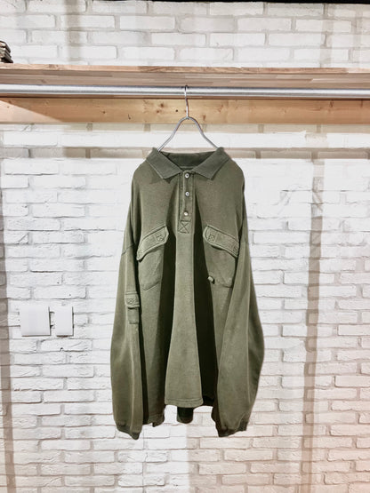 Old Oversized Design Sweat Polo Shirt