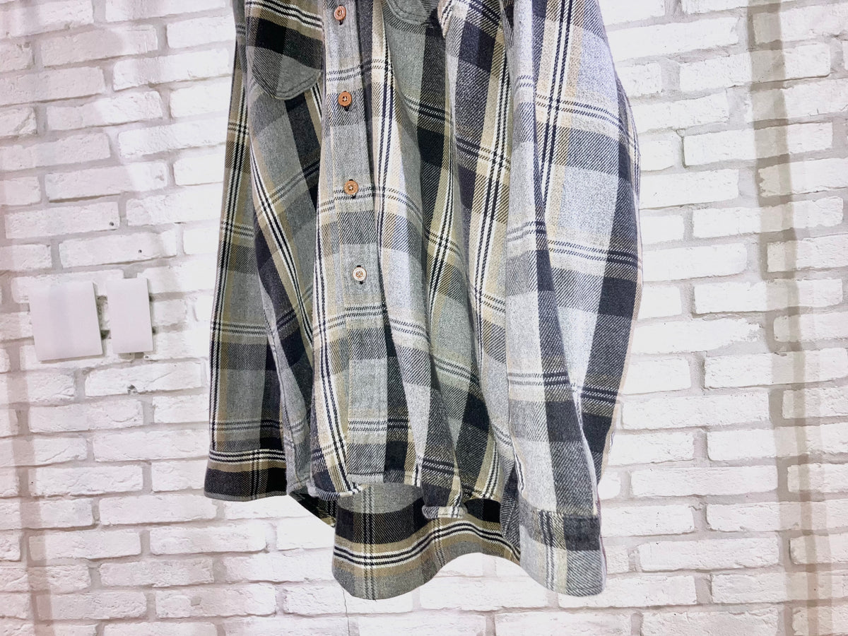 "BIG MAC" Old Oversized Heavy Flannel Check Shirt