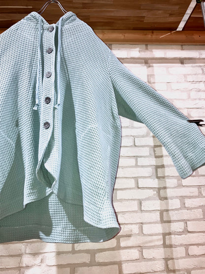 10s Oversized Design Themal Hoodie JKT