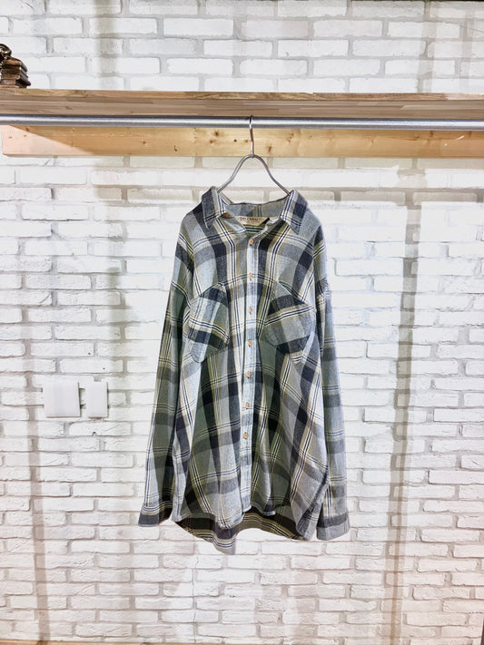 "BIG MAC" Old Oversized Heavy Flannel Check Shirt