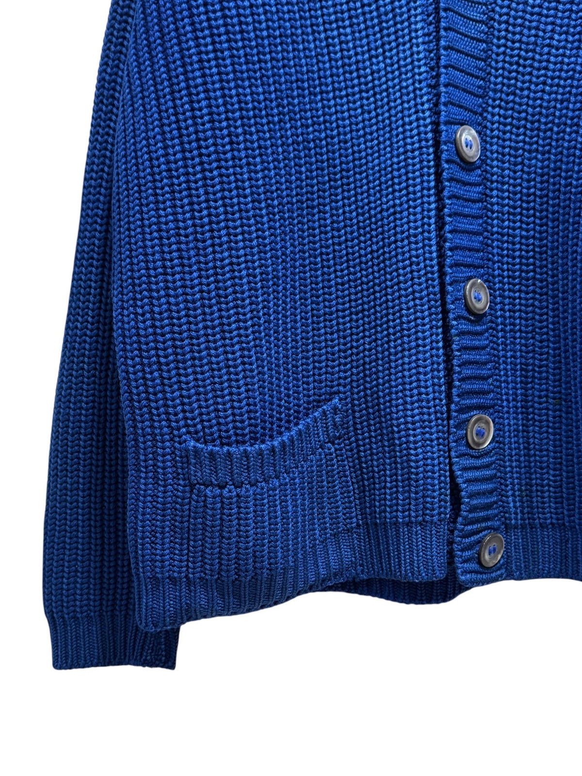 Vintage Pure Wool Royal Blue Cardigan