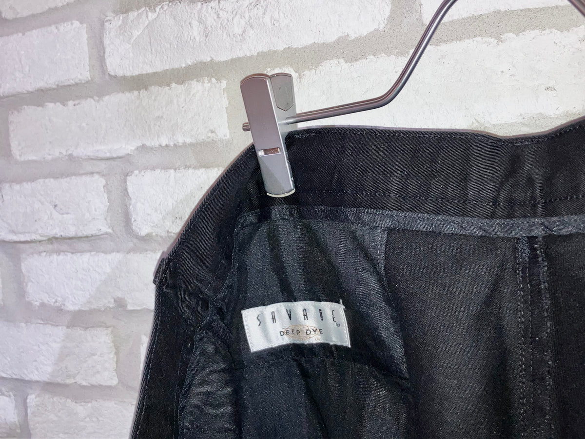 "SAVANE" Old Wide Cotton Slacks