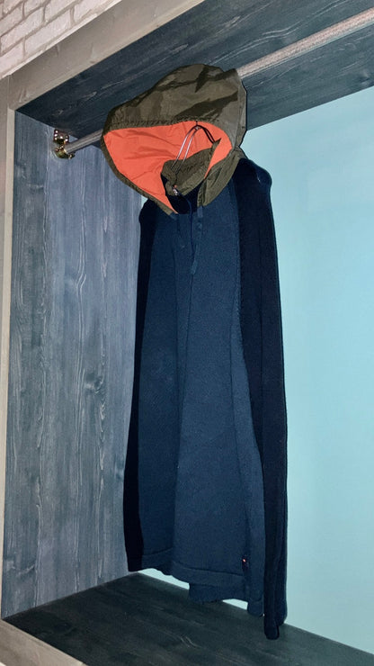 00s Hoodie Docking Design Knit