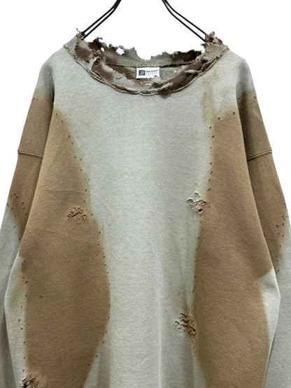 Old Bleach Washed Destroyed Sweatshirt