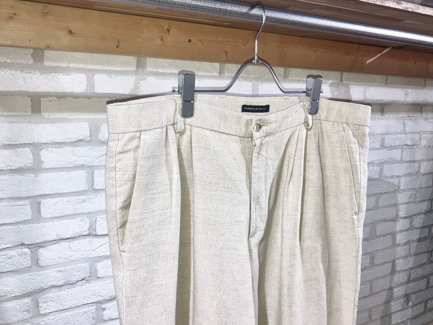 "DOCKERS" 00s Linen&Cotton Wide Slacks