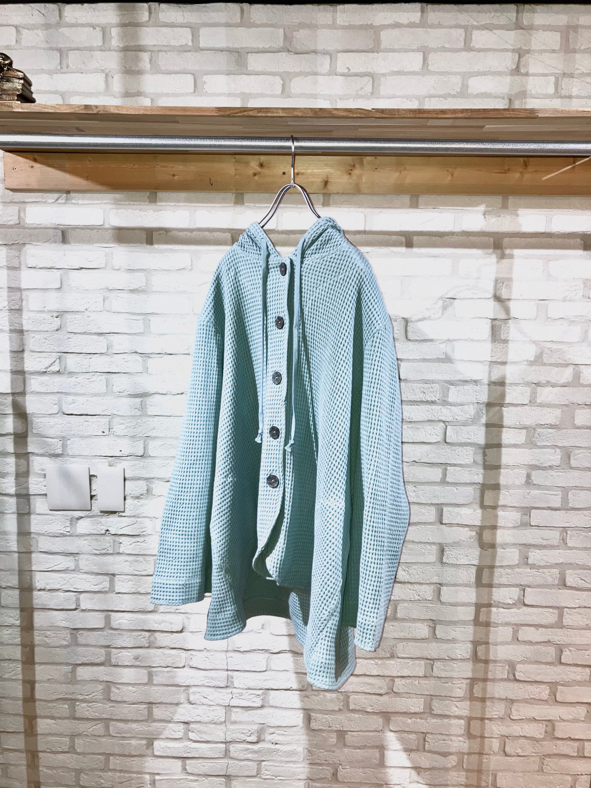 10s Oversized Design Themal Hoodie JKT