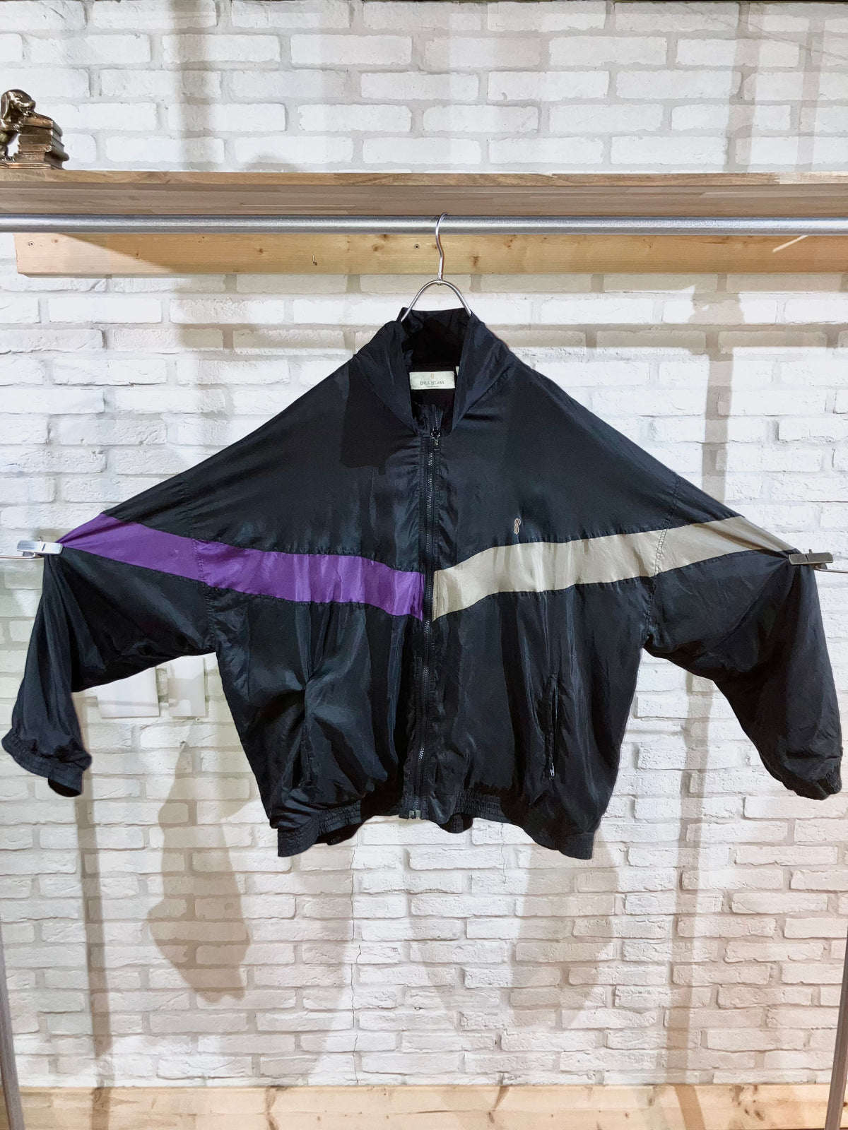 "BILL BLASS" Old Oversized Design Silk Blouson