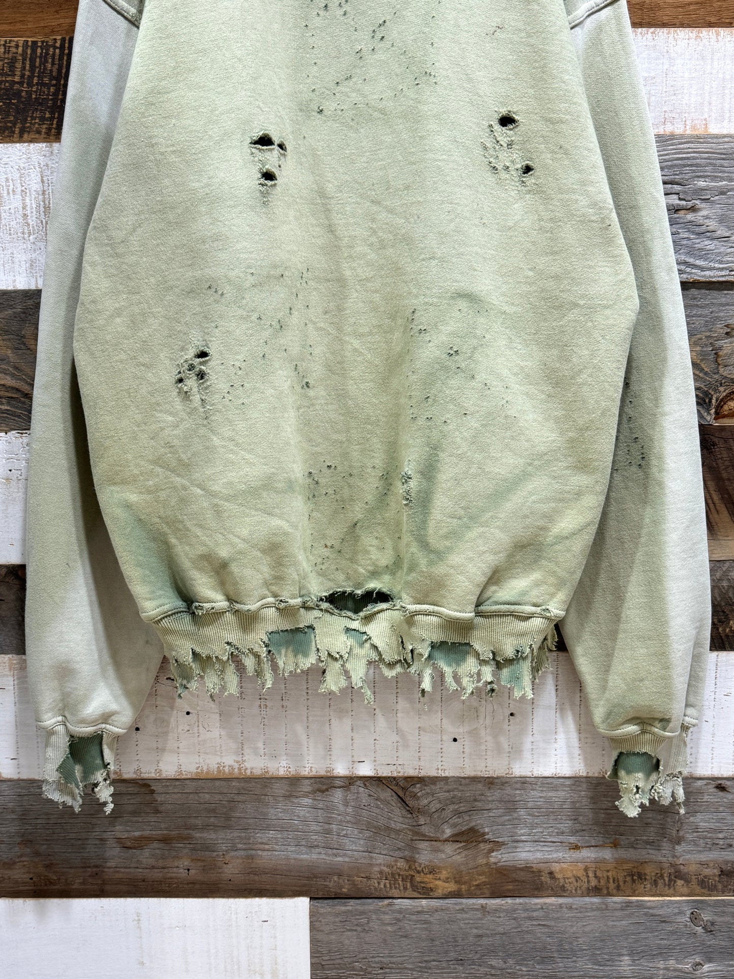 Vintage Matcha Latte Destroyed Sweatshirt