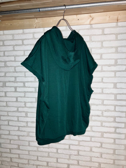 Old Oversized Zip Up Hoodie Vest