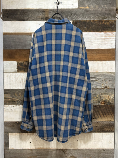 Old Guess Jeans Lightwewight Denim Plaid Shirt