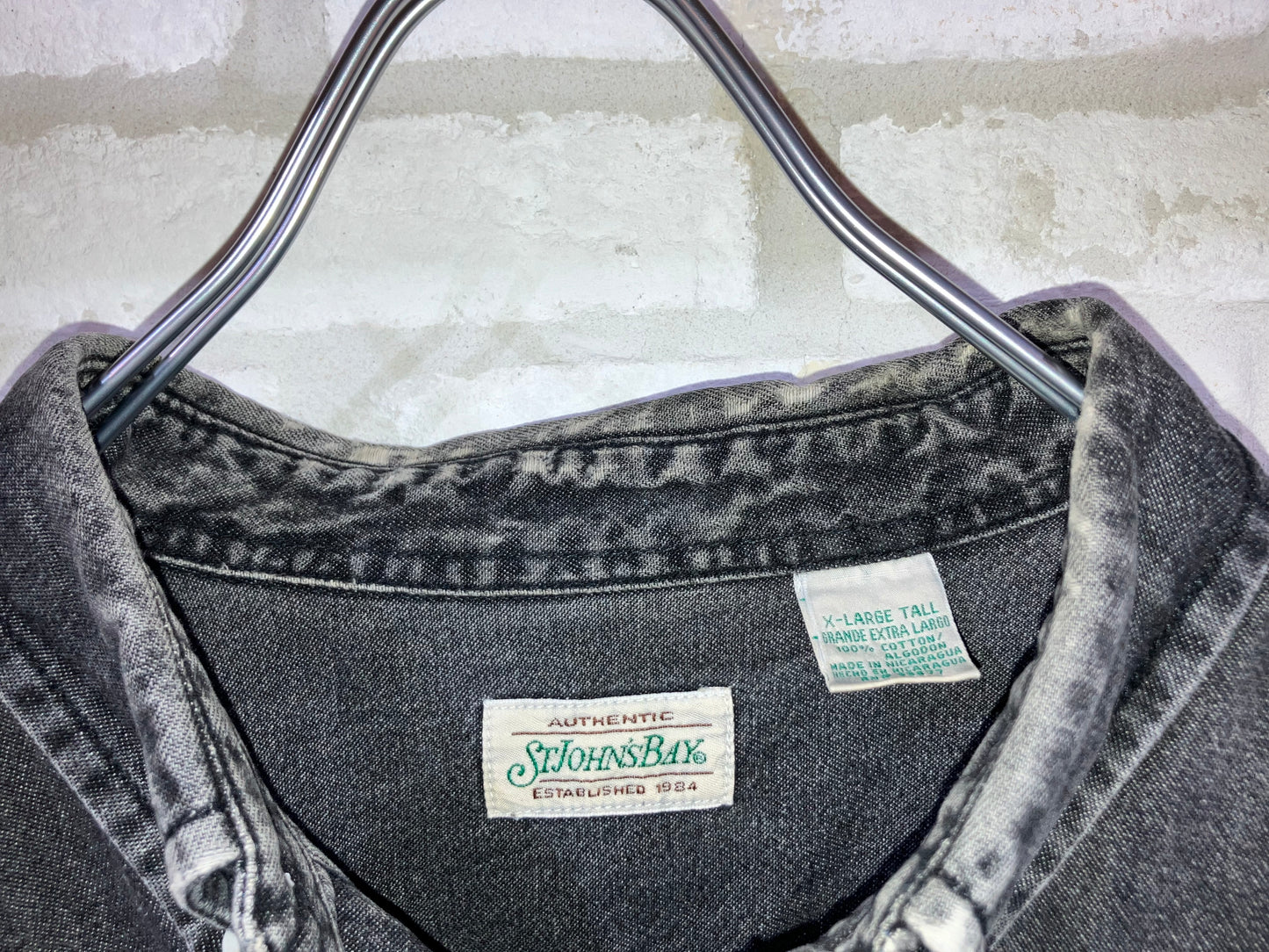 "ST JOHN'S BAY" Old Oversized Denim Shirt