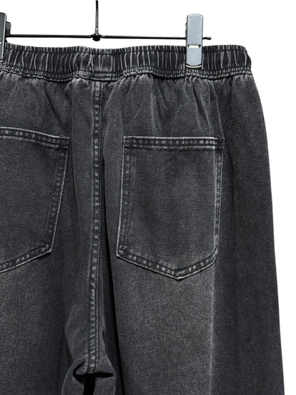 Euro Black Rayon Denim EZ Pants