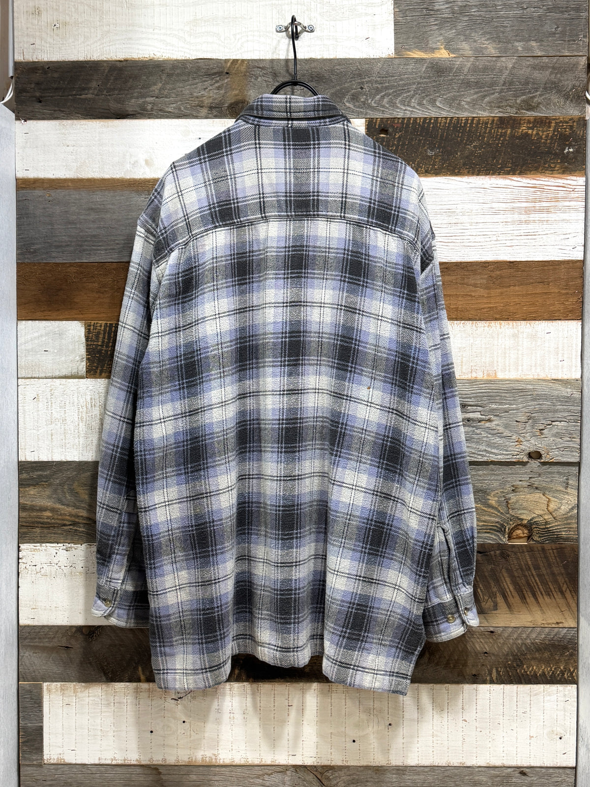 90s Zip-up Plaid Flannel Shirt