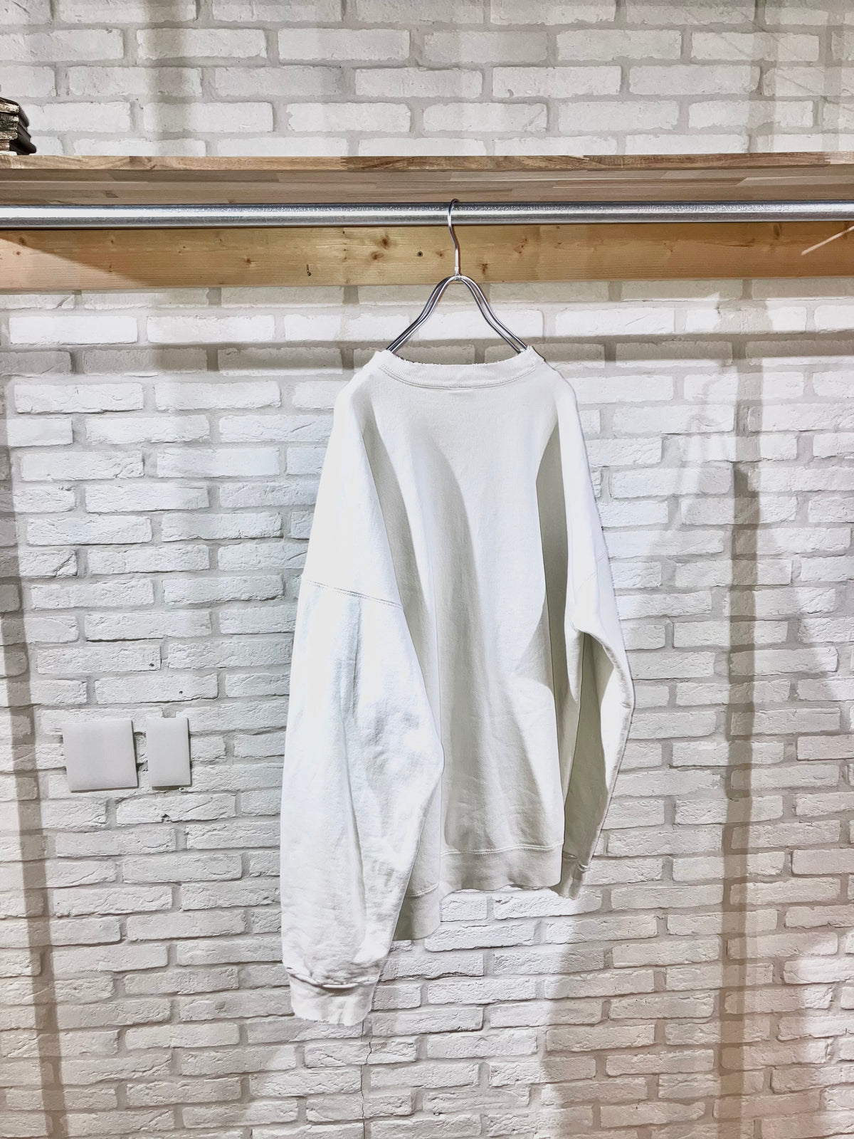 "Saks Fifth Avenue" Old Distressed Printed Sweat