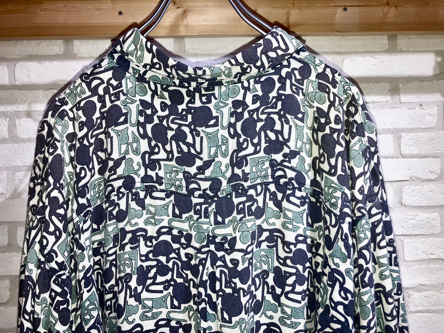 Old Abstract Pattern Rayon Shirt