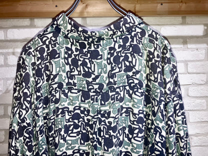Old Abstract Pattern Rayon Shirt
