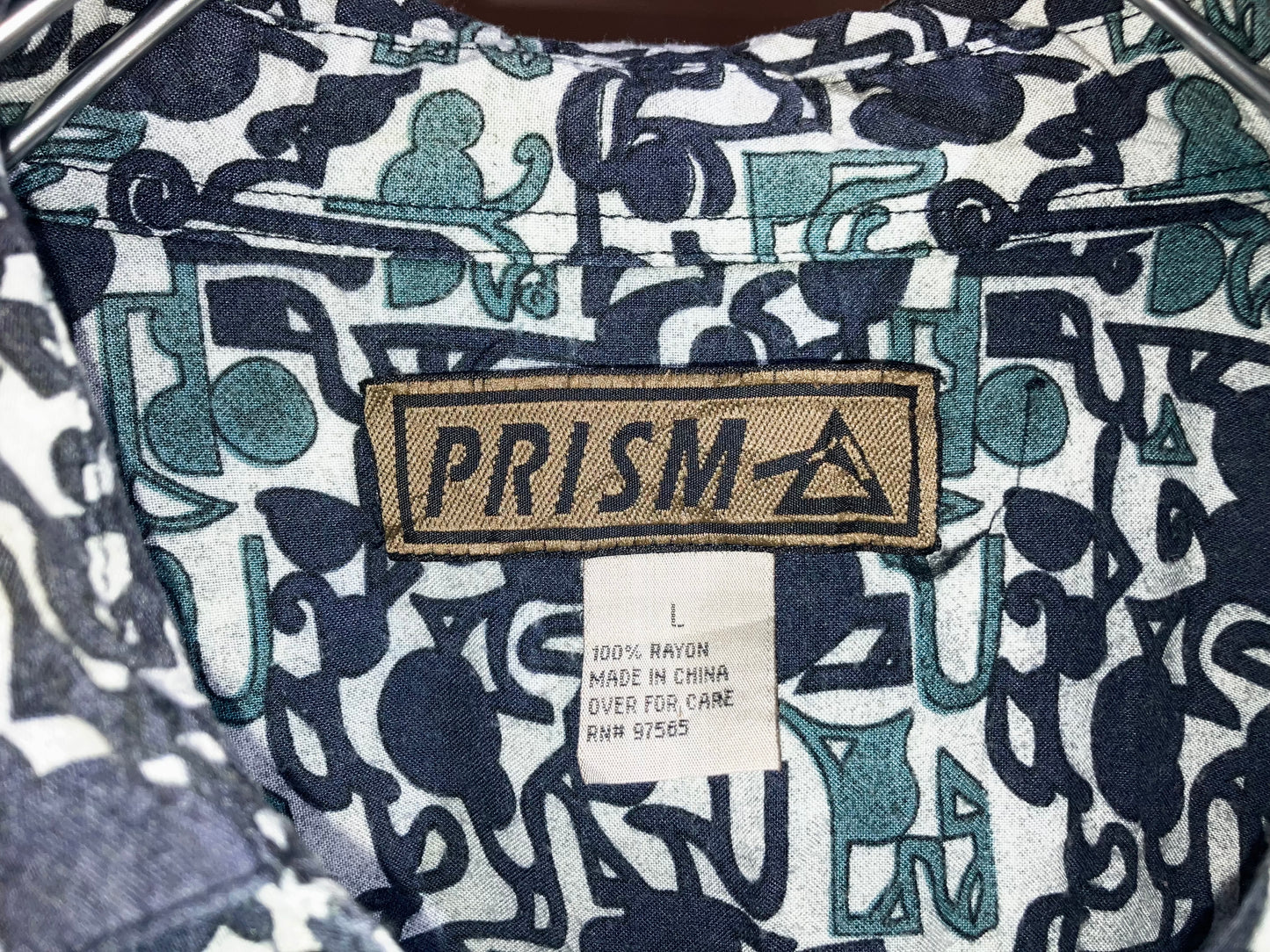 Old Abstract Pattern Rayon Shirt