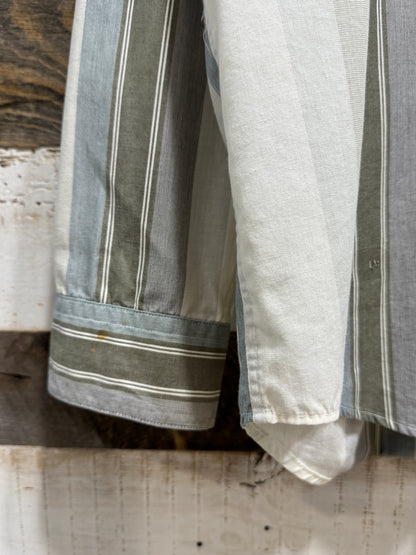 Old Perry Ellis Striped Cotton Shirt