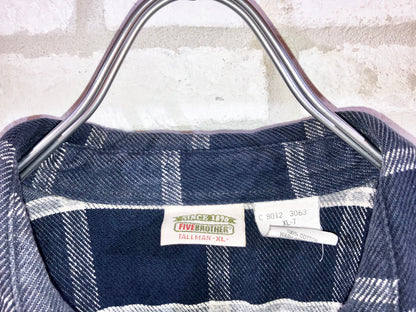 "FIVE BORTHER" 00s Heavy Flannel Check Shirt