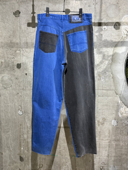 90's Machine Bi-color Denim Pants