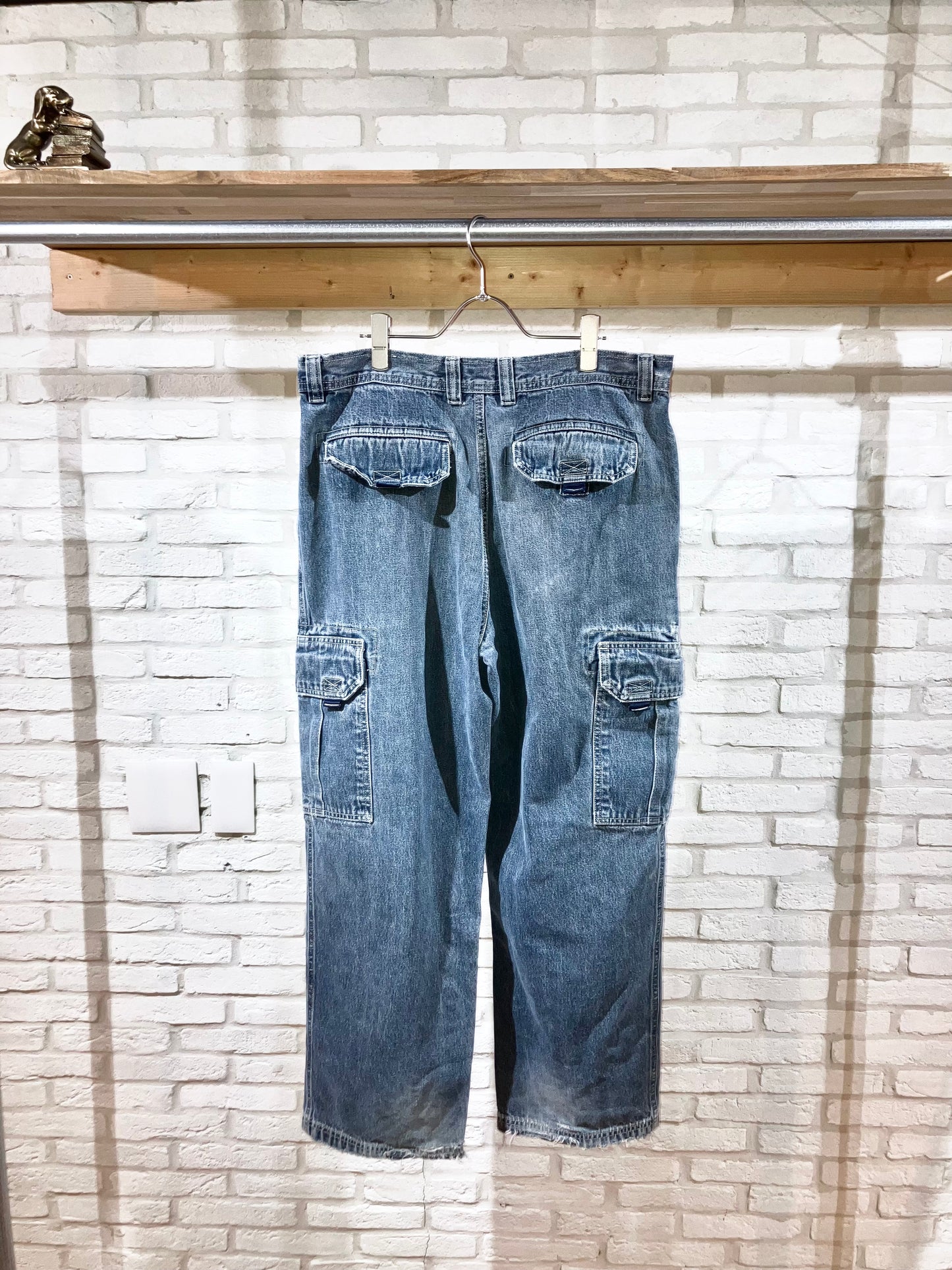 Old Wide Denim Cargo Pants