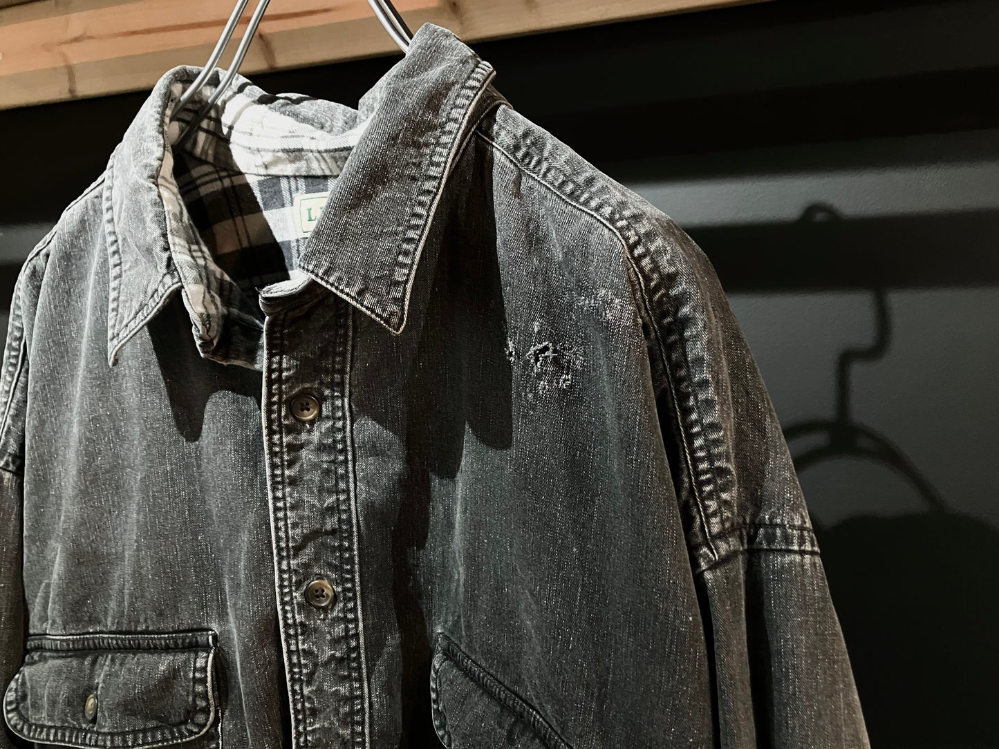 "L.L.BEAN" Old Double Fice Design Shirt