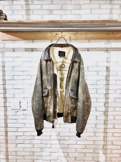 "AVIREX" Old Oversized Leather G-1 JKT