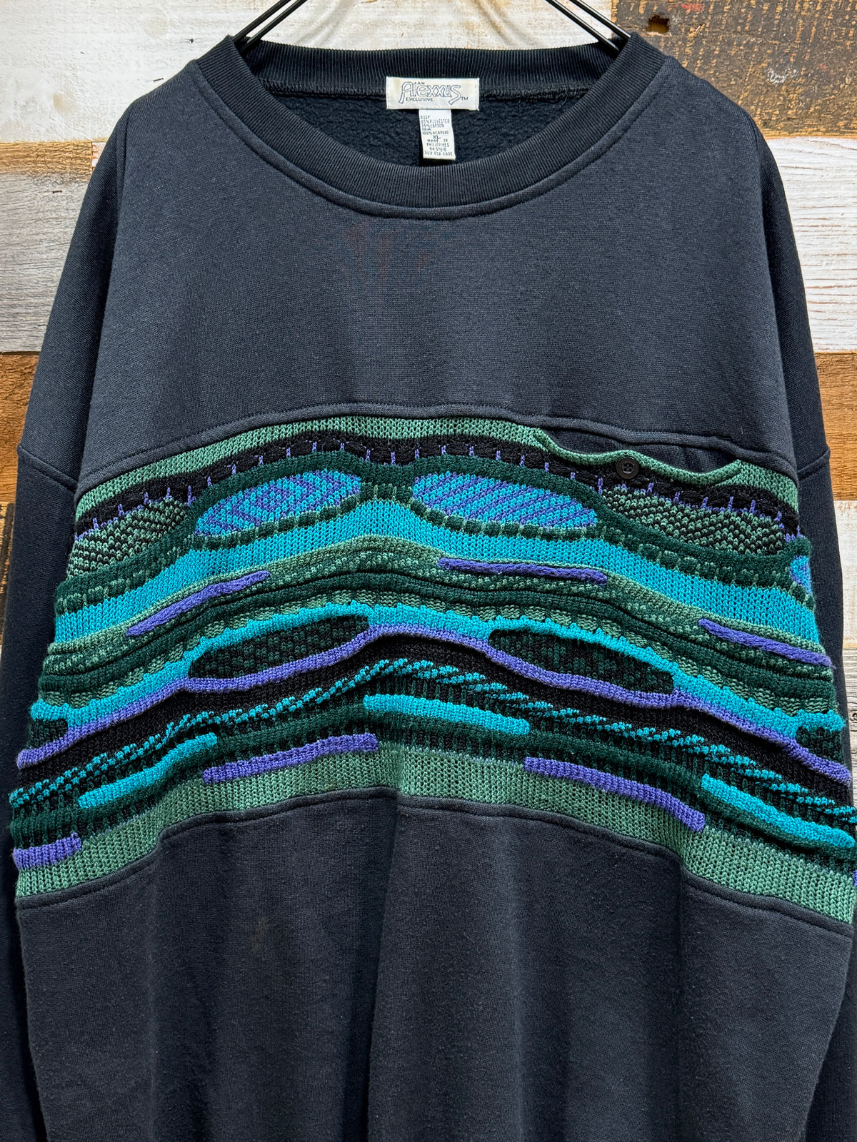 Old 3D Knit Paneled Sweatshirt
