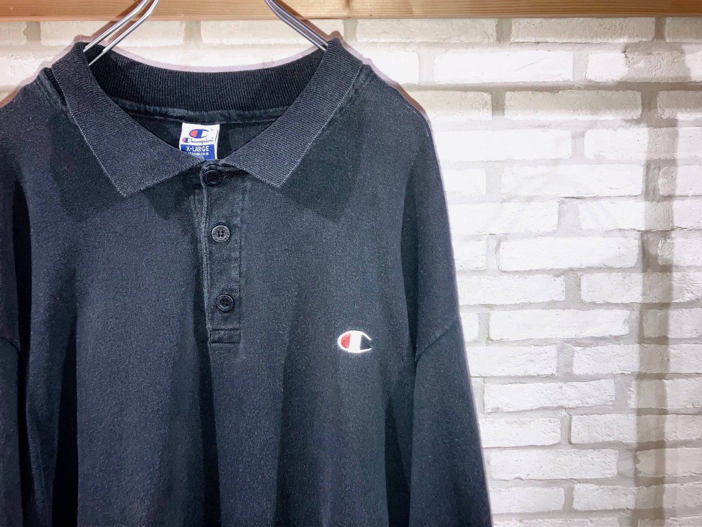 "Champion" Old TEE Fabric Polo Shirt