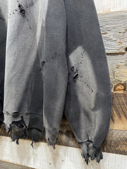 00s Vintage Bleach Washed Destroyed Sweatshirt