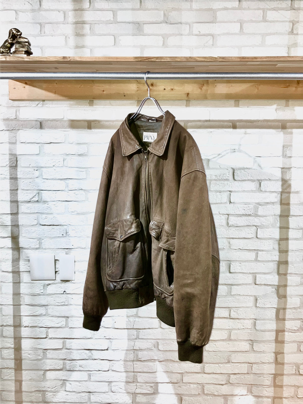 Old Oversized A-2 Style Leather JKT