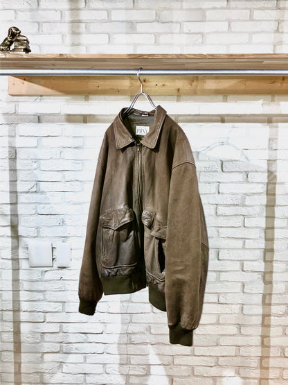 Old Oversized A-2 Style Leather JKT