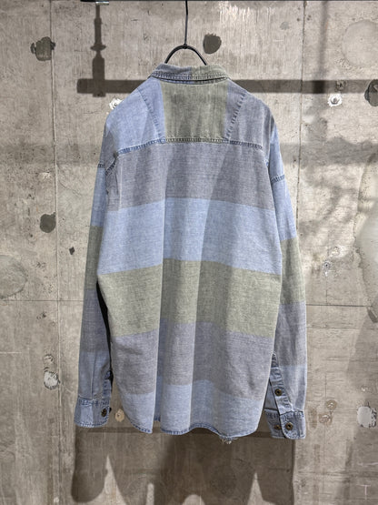 Vintage Cotton Colorblock Shirt