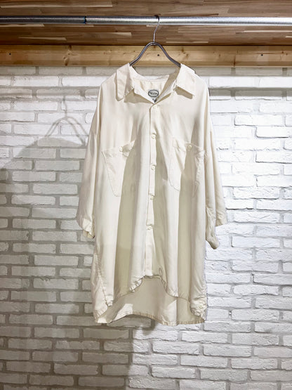 Old Open Collar Silk Shirt