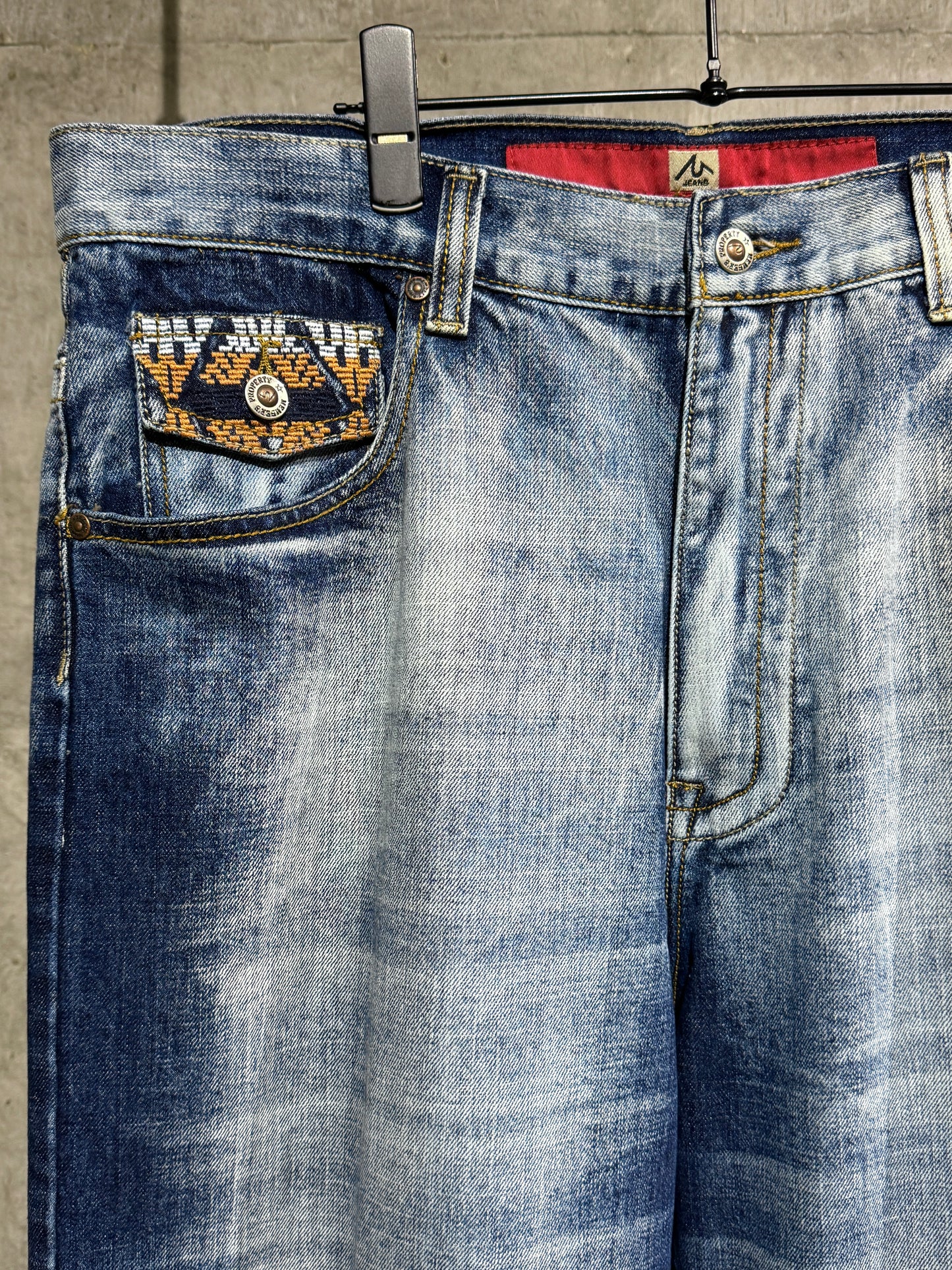 00's Members Property Design Wide Denim Pants