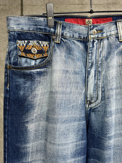 00's Members Property Design Wide Denim Pants