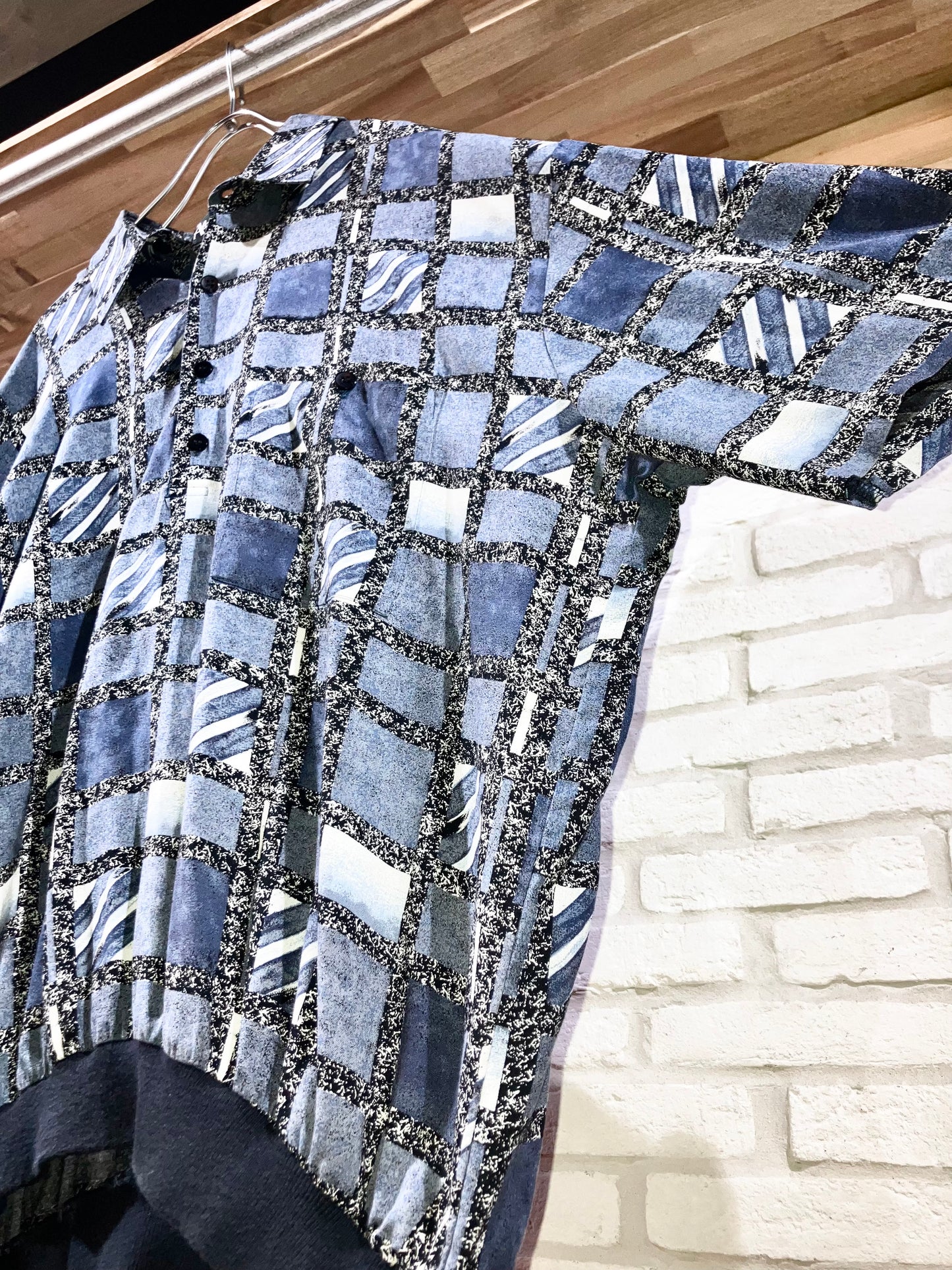 Old Oversized Design Pollover Rayon Shirt