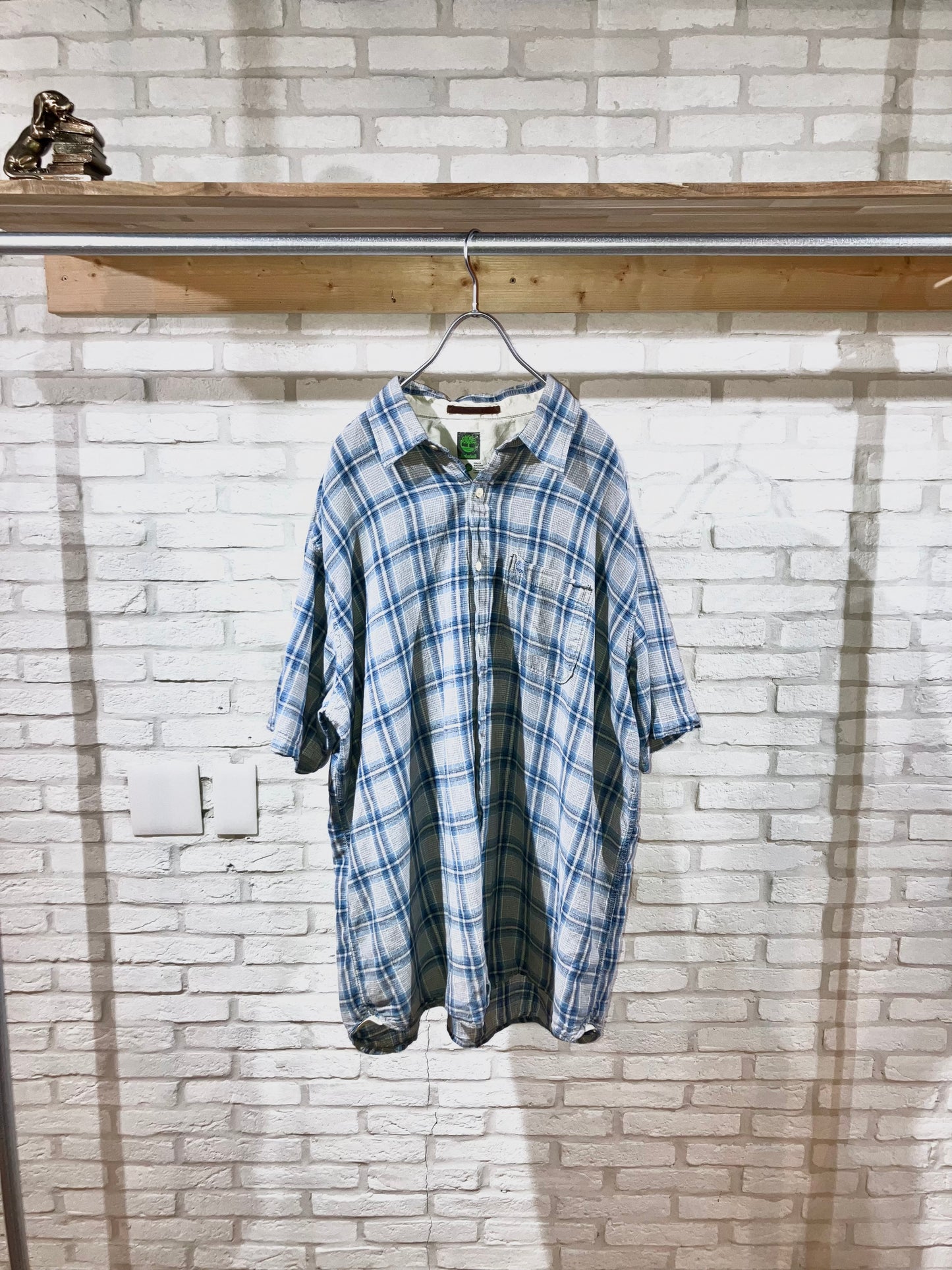"TIMBERLAND" 00s Check Linen&Cotton Shirt
