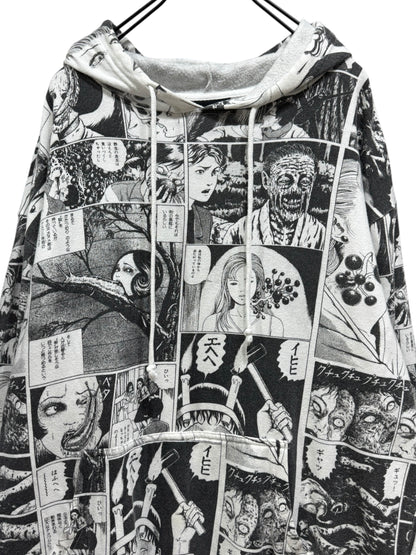Junji Ito Collection Manga Panel Allover Print Hoodie