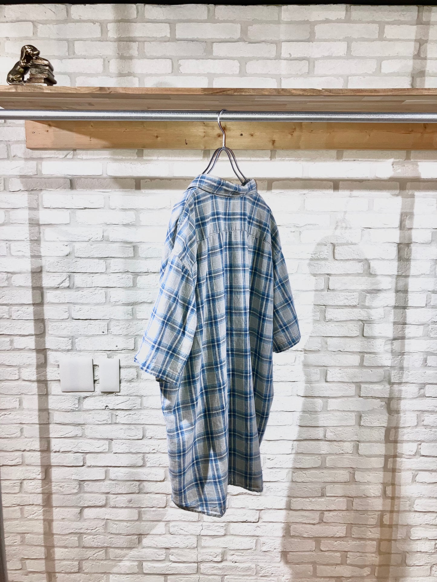 "TIMBERLAND" 00s Check Linen&Cotton Shirt