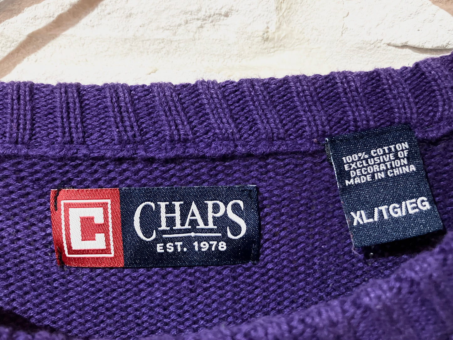 "CHAPS" 00s Nice Color Cotton Knit