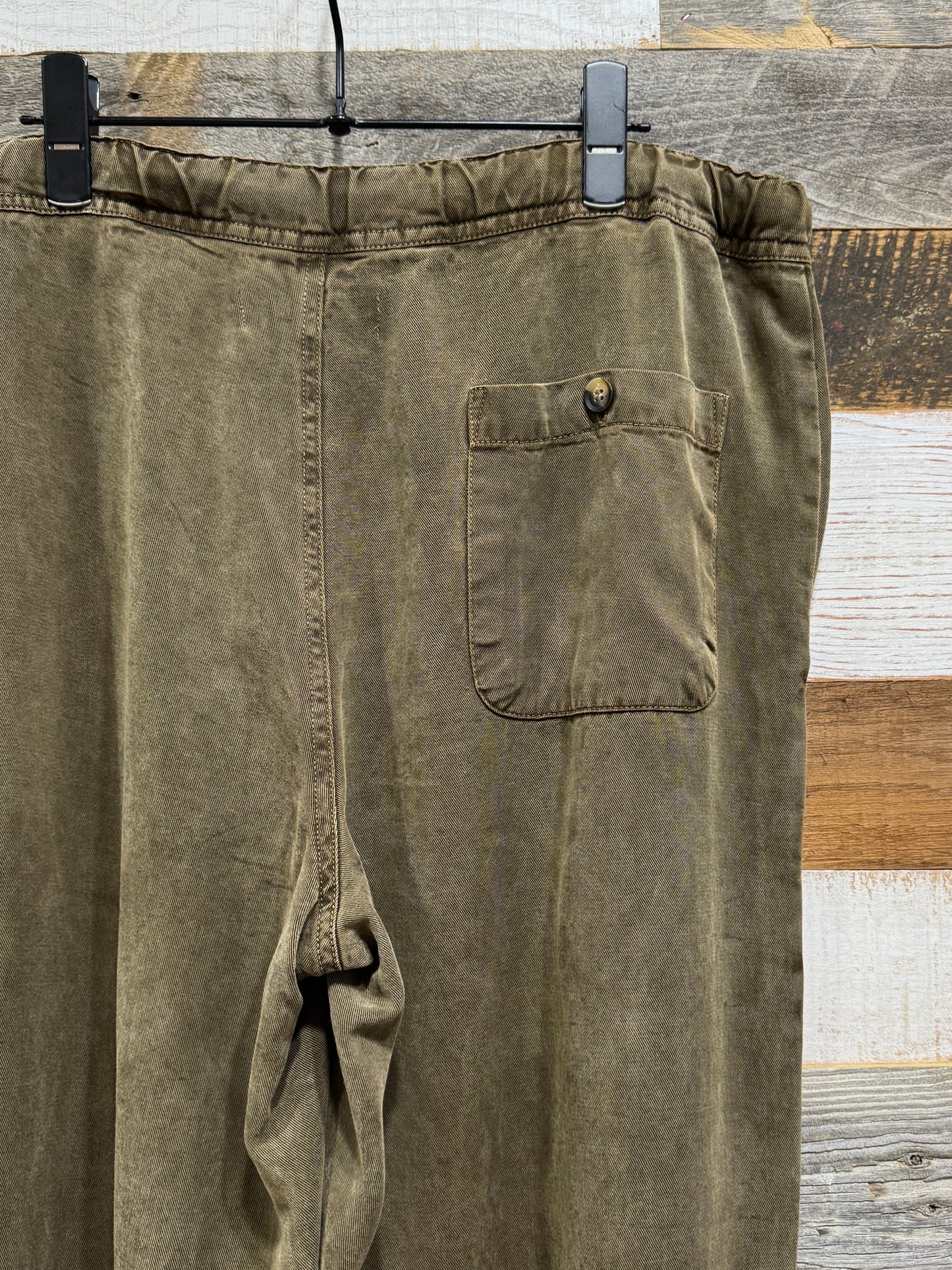 00s Faded Olive Tencel Wide EZ Pants