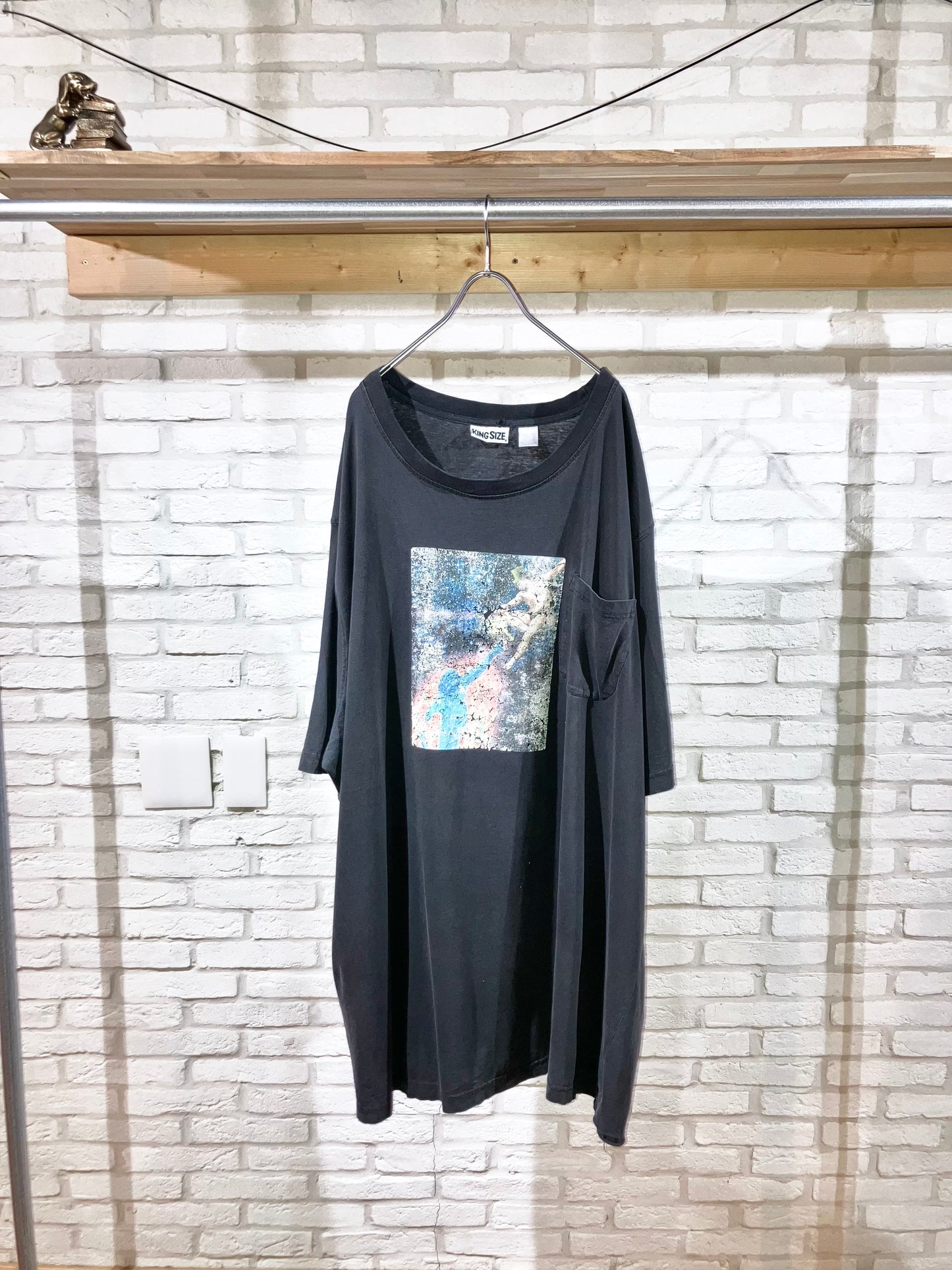 "KING SIZE" Old Super Big Pocket Printed Tee