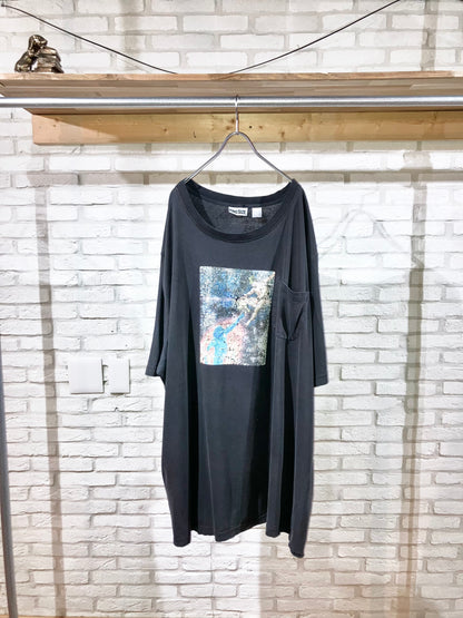 "KING SIZE" Old Super Big Pocket Printed Tee
