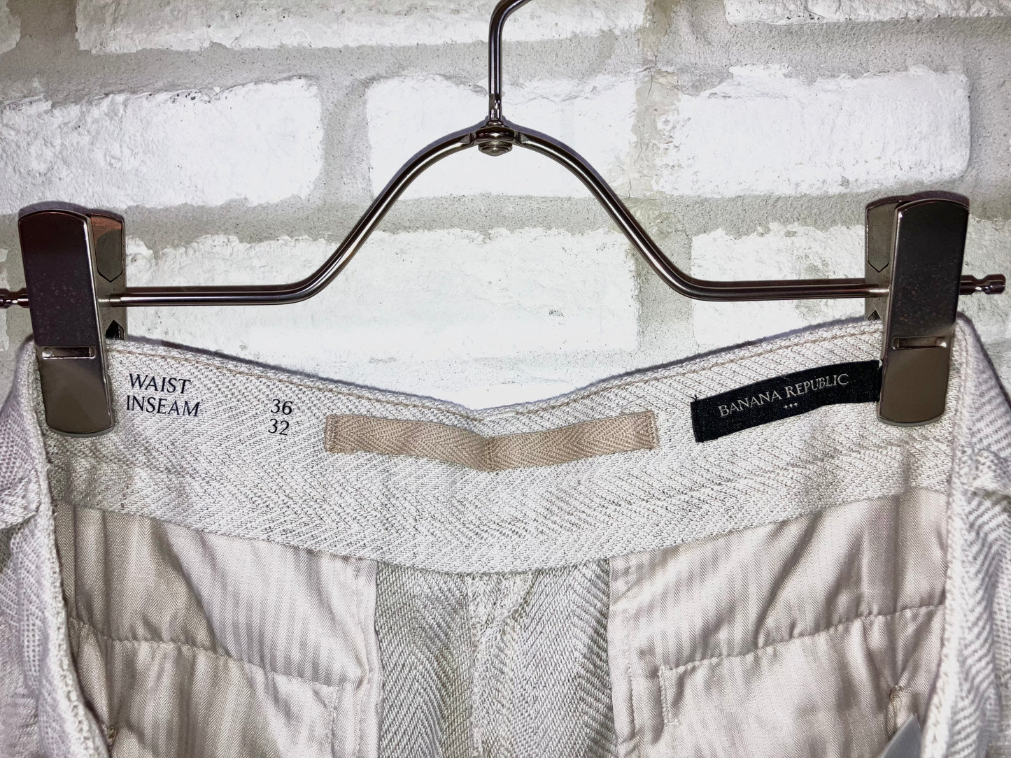 "BANANA REPUBLIC" 10〜20s Cotton&Linen Wide Slacks