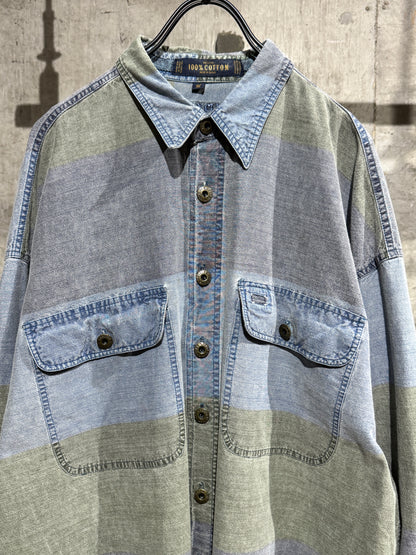 Vintage Cotton Colorblock Shirt